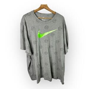 Nike Mens size 4XL Dri-FIT All-Over Basketball Graphic Gray db5981-063